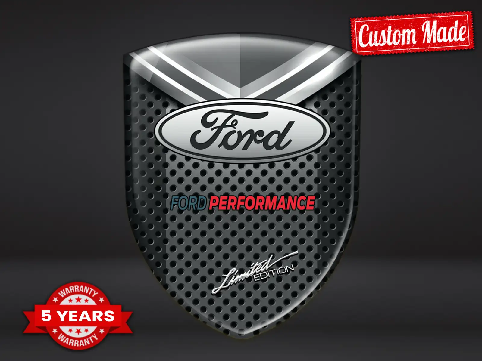 Ford Pegatina Relieve Auto Resistente Premium Minimalista
